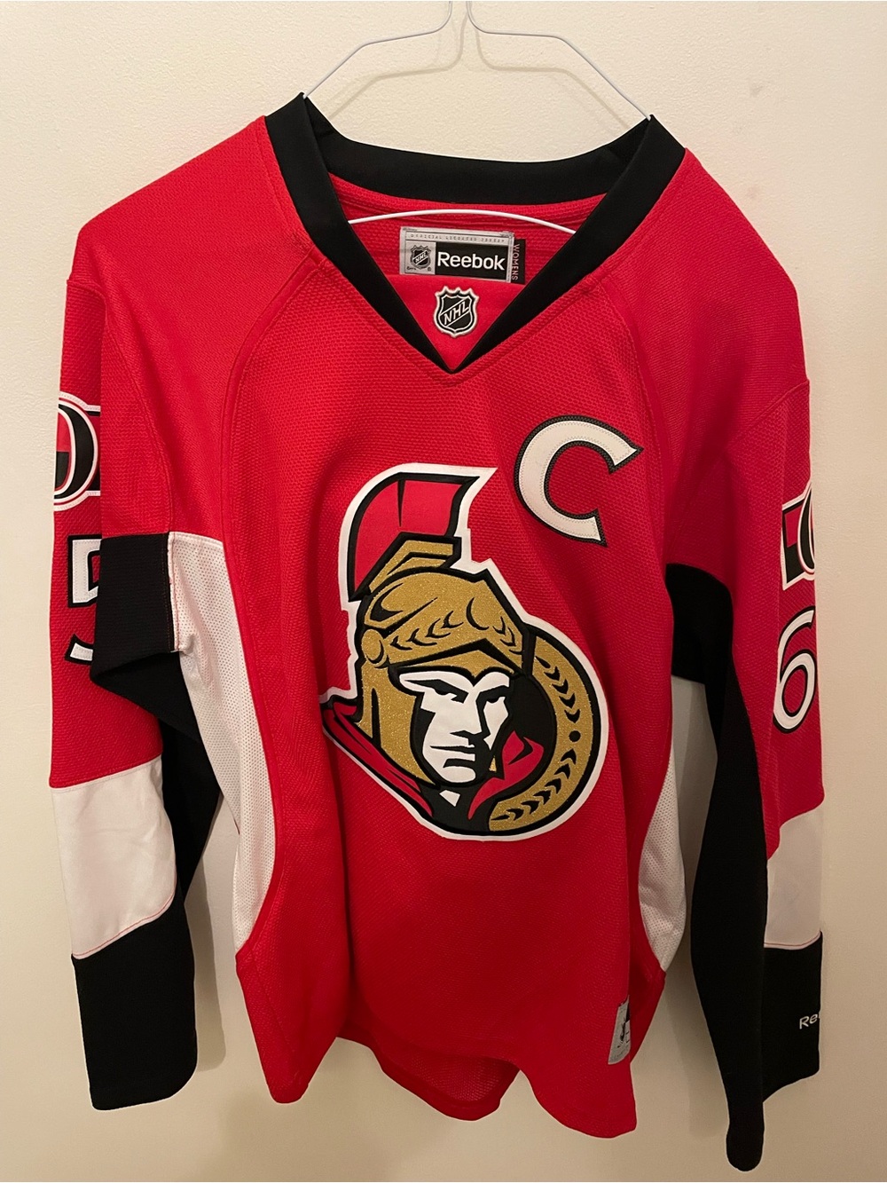 Vintage Ottawa Senators Jersey L Youth Erik Karlsson Reebok Red NHL Hockey